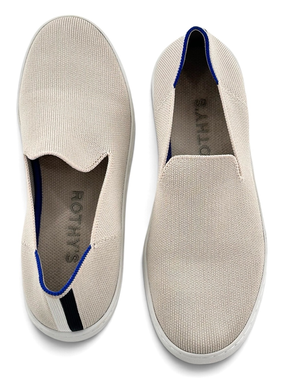 Rothy's The Original Sand Beige Knit Slip-On Sneaker